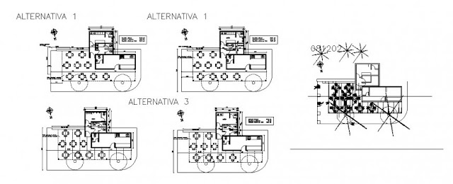 SMALL RESTAURANT ARCHITECTURE LAYOUT PLAN