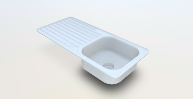 Stainless Steel Kitchen Sink, Single Tub With Drainboard [MAX]